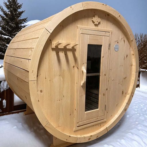 True North 2-4 Person 6' Long Barrel Sauna - BioHealing Plus