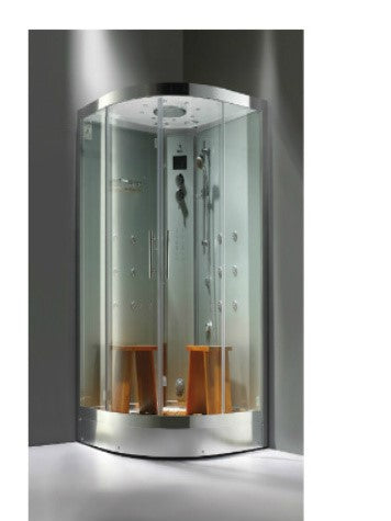 Athena WS-105 Steam Shower 2-Person Corner Shower - BioHealing Plus