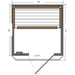 SunRay Cordova 2-Person Indoor Infrared Sauna HL200K1 - BioHealing Plus