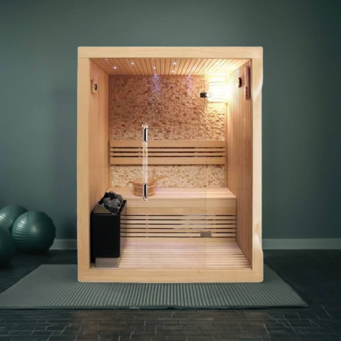 SunRay Westlake 3 Person Luxury Traditional Sauna 300LX - BioHealing Plus