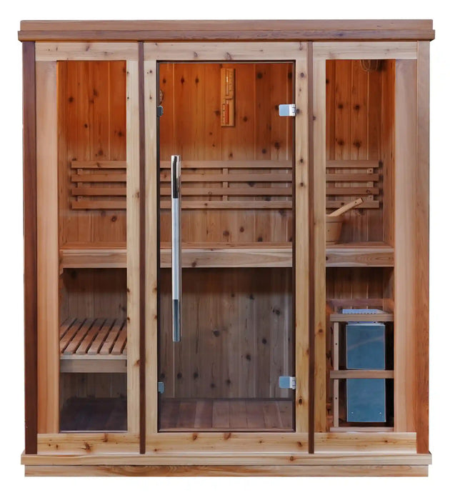 SunRay Hampton 3- Person Indoor Traditional Sauna HL300TN - BioHealing Plus