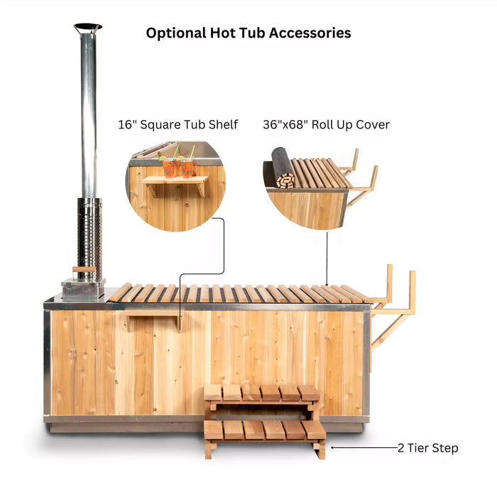 Dundalk The Starlight Wood Burning Hot Tub - BioHealing Plus