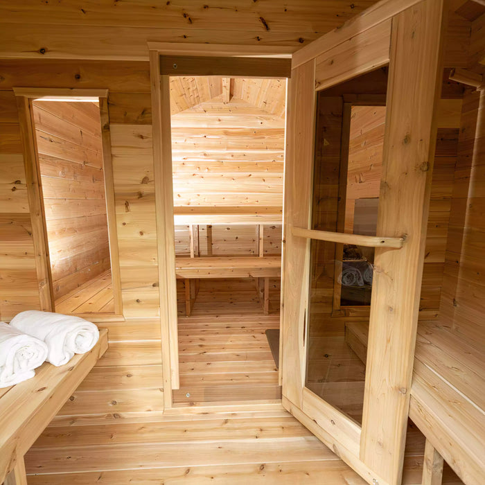 Dundalk CT Georgian 2-6 Cabin Sauna with Changeroom CTC88CW - BioHealing Plus