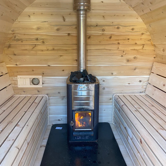 True North Saunas Schooner 2-8 Person Outdoor Barrel Sauna - BioHealing Plus