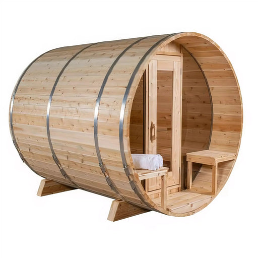 Dundalk CT Tranquility MP Barrel 6 Person Sauna | Wood Burning Heater - BioHealing Plus