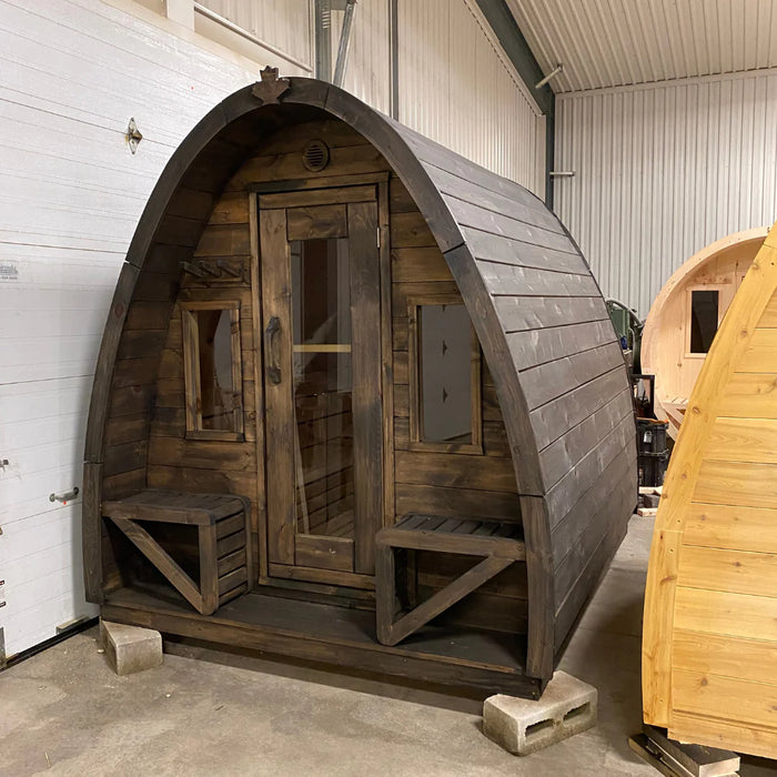 True North Large Pod 4-8 Person Outdoor Sauna - BioHealing Plus
