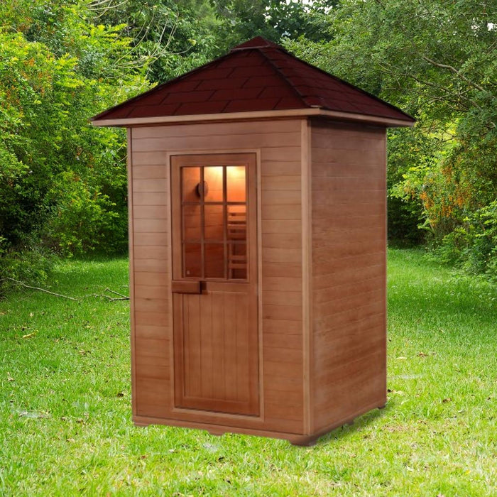 SunRay Eagle 2-Person Outdoor Traditional Sauna HL200D1 - BioHealing Plus