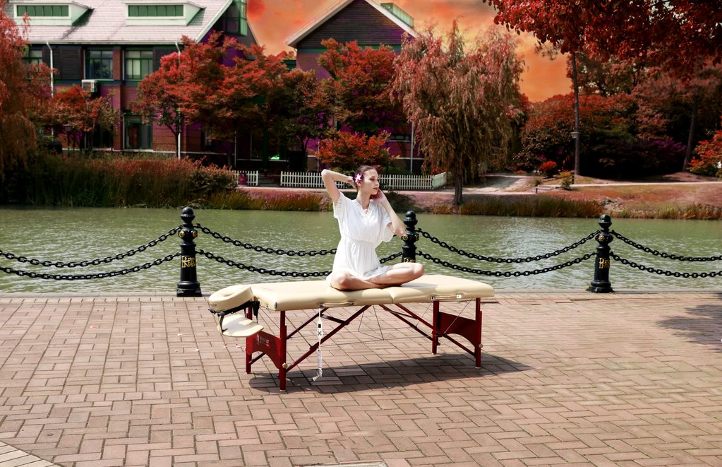 Master Massage 28" Caribbean™ Portable Massage Table Package with THERMA-TOP - BioHealing Plus