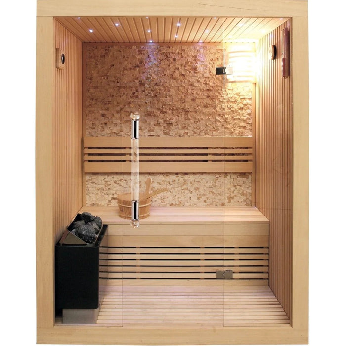 SunRay Rockledge 2-Person Luxury Traditional Sauna 200LX - BioHealing Plus