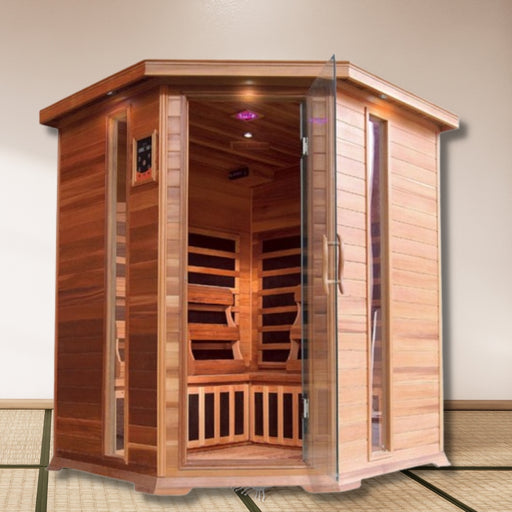 Sunray Bristol Bay 4-Person Indoor Corner Sauna HL400KC - BioHealing Plus